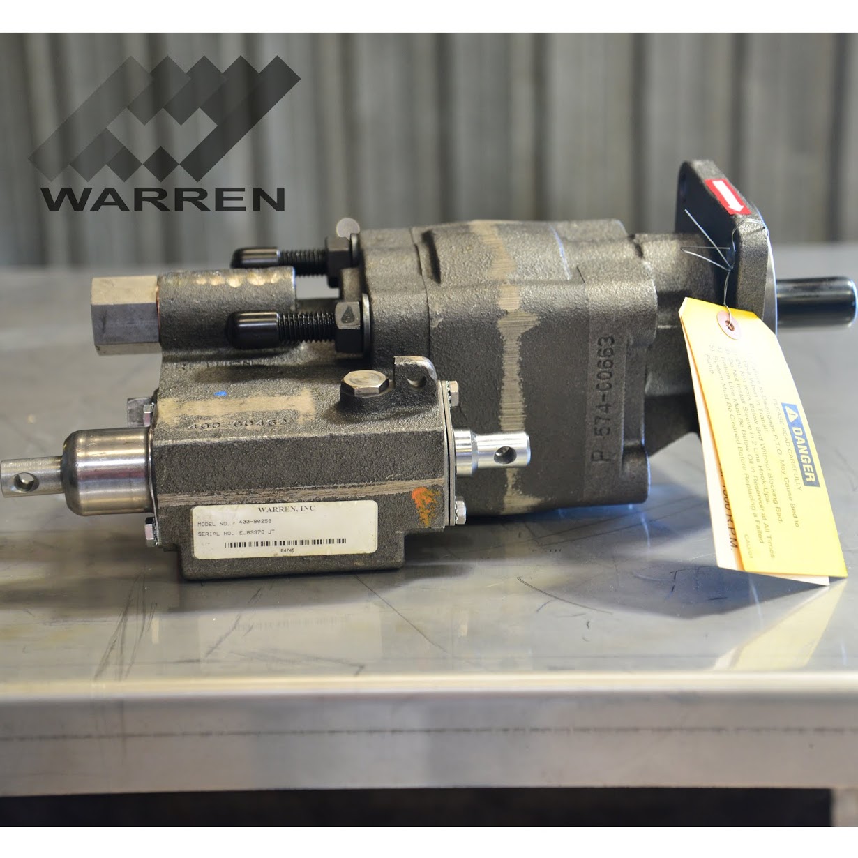 Dump Pump Remote Mount 22GPM CCW Warren Truck and Trailer, Inc.